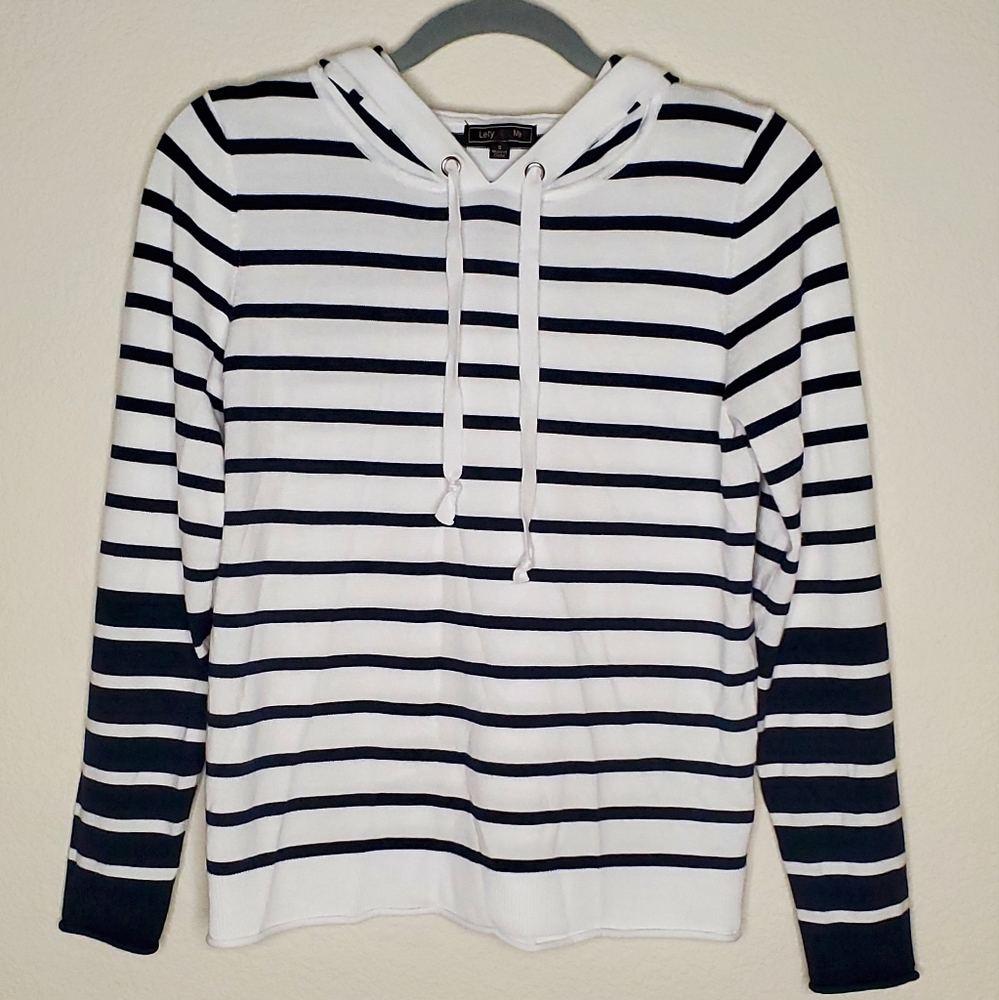 Lety & Me Striped Hoodie. NWOT - Picture 1 of 12